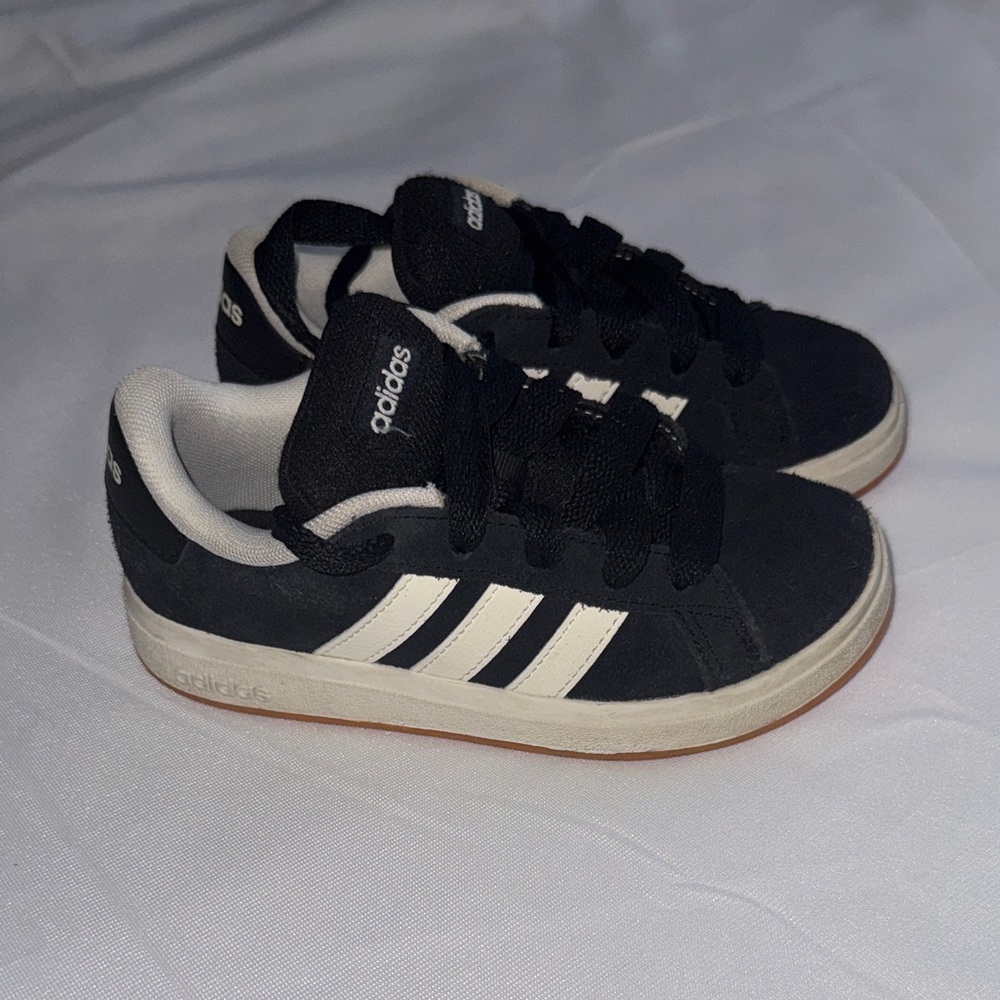 adidas Kids Black and White Low-Top Sneakers
